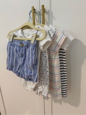 LOT OF 4 Janie and Jack Summer Clothes 6-12 Mos